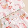 imageKuriozud Birthday Girl Pajamas Silk Stain Pjs Shirt TopsShorts 2Piece Set Birthday Toddler Kids Little Girl Nightgown GiftPink Mermaid