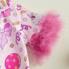 imageKuriozud Birthday Girl Pajamas Silk Stain Pjs Shirt TopsShorts 2Piece Set Birthday Toddler Kids Little Girl Nightgown GiftPink With Feather Cuffs