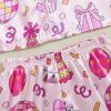 imageKuriozud Birthday Girl Pajamas Silk Stain Pjs Shirt TopsShorts 2Piece Set Birthday Toddler Kids Little Girl Nightgown GiftPink With Feather Cuffs