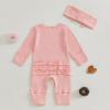 imageKuriozud Coming Home Outfit Girl Long Sleeve Im New Here Romper Ribbed Knit Onepiece Newborn Girl Preemie OutfitPink Daddys Little Princess