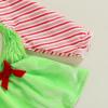 imageKuriozud Newborn Baby Girl Christmas Outfit Long Sleeve Ruffle Romper Jumpsuit with Headband Cute Infant Girl ClothesFuzzy Green