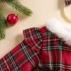 imageKuriozud Newborn Baby Girl Christmas Outfit Long Sleeve Ruffle Romper Jumpsuit with Headband Cute Infant Girl ClothesPlaid Red
