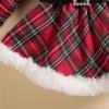 imageKuriozud Newborn Baby Girl Christmas Outfit Long Sleeve Ruffle Romper Jumpsuit with Headband Cute Infant Girl ClothesPlaid Red