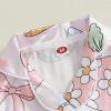 imageKuriozud Toddler Girl Easter Pajamas Baby Silk Satin Nightgown Little Kids Girls Pjs Button Down 2 Piece Pajamas SetEaster Pajamaspink