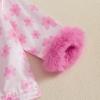 imageKuriozud Toddler Girl Easter Pajamas Baby Silk Satin Nightgown Little Kids Girls Pjs Button Down 2 Piece Pajamas SetFlowerpink