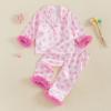 imageKuriozud Toddler Girl Easter Pajamas Baby Silk Satin Nightgown Little Kids Girls Pjs Button Down 2 Piece Pajamas SetFlowerpink