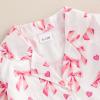 imageKuriozud Toddler Girl Easter Pajamas Baby Silk Satin Nightgown Little Kids Girls Pjs Button Down 2 Piece Pajamas SetPink