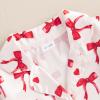 imageKuriozud Toddler Girl Easter Pajamas Baby Silk Satin Nightgown Little Kids Girls Pjs Button Down 2 Piece Pajamas SetRed