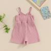 imageKuriozud Toddler Girl Romper Baby Girl Sleeveless Jumpsuit with Cute Bow Summer Clothes Ribbed Halter One Piece OutfitCute Bow Blush Pink