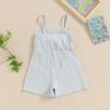imageKuriozud Toddler Girl Romper Baby Girl Sleeveless Jumpsuit with Cute Bow Summer Clothes Ribbed Halter One Piece OutfitCute Bow Light Blue