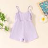 imageKuriozud Toddler Girl Romper Baby Girl Sleeveless Jumpsuit with Cute Bow Summer Clothes Ribbed Halter One Piece OutfitCute Bow Purple