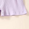imageKuriozud Toddler Girl Romper Baby Girl Sleeveless Jumpsuit with Cute Bow Summer Clothes Ribbed Halter One Piece OutfitCute Bow Purple