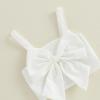 imageKuriozud Toddler Little Girl Summer Clothes Spaghetti Strap Tank Tops Split Hem Skorts Shorts Set 2 Piece OutfitBow Yellow