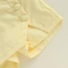 imageKuriozud Toddler Little Girl Summer Clothes Spaghetti Strap Tank Tops Split Hem Skorts Shorts Set 2 Piece OutfitBow Yellow