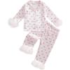 imageKuriozud Toddler Girl Easter Pajamas Baby Silk Satin Nightgown Little Kids Girls Pjs Button Down 2 Piece Pajamas SetA Bow Pink