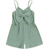 imageKuriozud Toddler Girl Romper Baby Girl Sleeveless Jumpsuit with Cute Bow Summer Clothes Ribbed Halter One Piece OutfitCute Bow Green