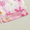 imageKuriozud Toddler Baby Kids Satin Pajamas Short Sleeve Button Down 2 Piece Pajama Set Little Girl Sleepwear Summer PajamasFloral Pink