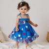 imageKuriozud 4th of July Toddler Girl Outfit Fourth of July USA Spaghetti Strap Dress Kids Little Girl Independence Day ClothesBlue Stars Usa
