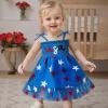 imageKuriozud 4th of July Toddler Girl Outfit Fourth of July USA Spaghetti Strap Dress Kids Little Girl Independence Day ClothesBlue Stars Usa
