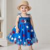 imageKuriozud 4th of July Toddler Girl Outfit Fourth of July USA Spaghetti Strap Dress Kids Little Girl Independence Day ClothesBlue Stars Usa