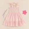imageKuriozud 4th of July Toddler Girl Outfit Fourth of July USA Spaghetti Strap Dress Kids Little Girl Independence Day ClothesPink Usa