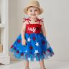 imageKuriozud 4th of July Toddler Girl Outfit Fourth of July USA Spaghetti Strap Dress Kids Little Girl Independence Day ClothesRed Blue Usa