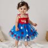 imageKuriozud 4th of July Toddler Girl Outfit Fourth of July USA Spaghetti Strap Dress Kids Little Girl Independence Day ClothesRed Blue Usa