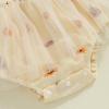 imageKuriozud Baby Girl Halloween OutfitsLinen Pumpkin Onesie Long Sleeve Ruffle Romper Bow Headband Newborn Infant Fall ClothesApricot B