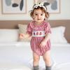 imageKuriozud Newborn Baby Girl 4th of July Outfit American Flag Bubble Romper Jumpsuit Infant Girl Fourth of July Summer ClothesIce Cream Plaid Red