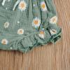 imageKuriozud Toddler Baby Girl Ruffle Vest Halter Top  Shorts with Bowknot 2 Piece Summer OutfitsDaisy Green