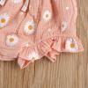 imageKuriozud Toddler Baby Girl Ruffle Vest Halter Top  Shorts with Bowknot 2 Piece Summer OutfitsDaisy Pink