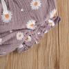 imageKuriozud Toddler Baby Girl Ruffle Vest Halter Top  Shorts with Bowknot 2 Piece Summer OutfitsDaisy Purple