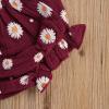 imageKuriozud Toddler Baby Girl Ruffle Vest Halter Top  Shorts with Bowknot 2 Piece Summer OutfitsDaisy Wine