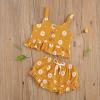 imageKuriozud Toddler Baby Girl Ruffle Vest Halter Top  Shorts with Bowknot 2 Piece Summer OutfitsDaisy Yellow