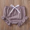 imageKuriozud Toddler Baby Girl Ruffle Vest Halter Top  Shorts with Bowknot 2 Piece Summer OutfitsLight Purple