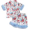 imageKuriozud Toddler Girl Pajamas 4th Of July Baby Silk Satin Nightgown Girls Fourth Of July Pjs Button Down 2Pcs Pajamas SetAmerican Flag Bow White