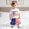 imageKuriozud 4th of July Outfit Baby Toddler Girl Embroidery Ruffled Trim Short Sleeve TShirt and Star Striped Shorts 2 Pcs SetJuly Made in the Usa