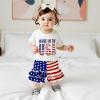 imageKuriozud 4th of July Outfit Baby Toddler Girl Embroidery Ruffled Trim Short Sleeve TShirt and Star Striped Shorts 2 Pcs SetJuly Made in the Usa