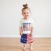 imageKuriozud 4th of July Outfit Baby Toddler Girl Embroidery Ruffled Trim Short Sleeve TShirt and Star Striped Shorts 2 Pcs SetJuly Made in the Usa