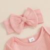 imageKuriozud 4th of July Outfits Baby Girl Footie Onesie Romper Newborn Preemie Girl Ruffle Pajamas Pjs Infant Girl Fall ClothesFathers Day Pink