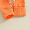 imageKuriozud 4th of July Outfits Baby Girl Footie Onesie Romper Newborn Preemie Girl Ruffle Pajamas Pjs Infant Girl Fall ClothesHalloween Orange
