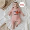 imageKuriozud 4th of July Outfits Baby Girl Footie Onesie Romper Newborn Preemie Girl Ruffle Pajamas Pjs Infant Girl Fall ClothesHalloween Pink