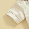 imageKuriozud Baby Girl Silk Pajamas Feather Cuffs Romper Stain OnePiece Jumpsuit Pjs Lapel Button Down NightgownBeige