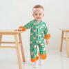 imageKuriozud Baby Girl Silk Pajamas Feather Cuffs Romper Stain OnePiece Jumpsuit Pjs Lapel Button Down NightgownHalloween Green