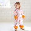 imageKuriozud Baby Girl Silk Pajamas Feather Cuffs Romper Stain OnePiece Jumpsuit Pjs Lapel Button Down NightgownHalloween Pink
