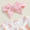 imageKuriozud First Valentines Baby Girl Outfit Newborn Heart Footed Jumpsuit Ruffle Zipper Romper Baby Coming Home OutfitEaster Bunnywhite