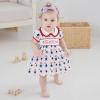 image4th of July Toddler Little Girl Outfit Smocked Dress Fourth of July Vintage Dress for Kids Cute Patriotic ClothesAmerican Flag White