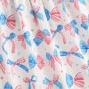 image4th of July Toddler Little Girl Outfit Smocked Dress Fourth of July Vintage Dress for Kids Cute Patriotic ClothesBow American Flag Blue