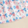 image4th of July Toddler Little Girl Outfit Smocked Dress Fourth of July Vintage Dress for Kids Cute Patriotic ClothesBow American Flag Blue