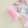 imageKuriozud Toddler Girl Summer Silk Satin Pajama Set Baby Western Summer Pjs Girl Feather Trim Sleeve Nightgown PjsEasterpink